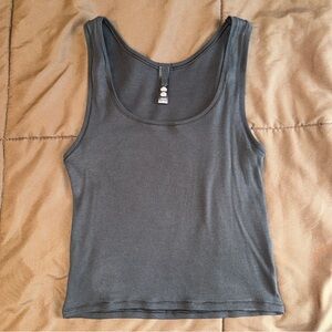 SKIMS Cotton Rib Tank - Soot